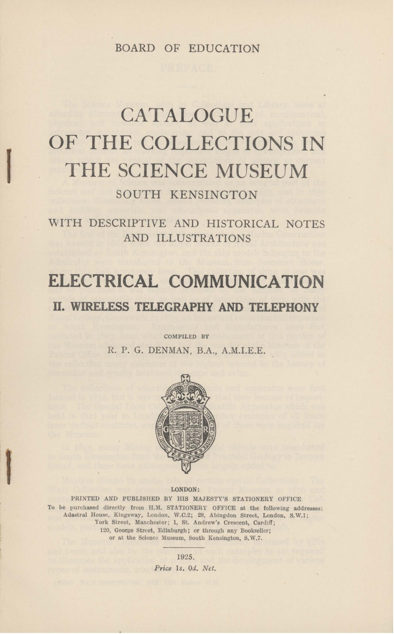 Example of a Collections Catalogue from the Science Museum Group collection